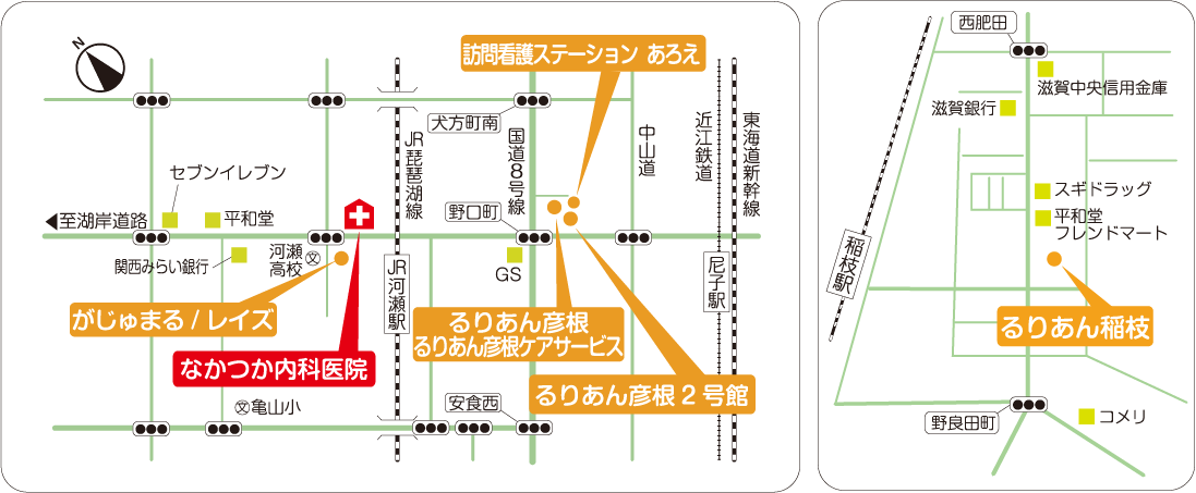 なかつか内科医院地図